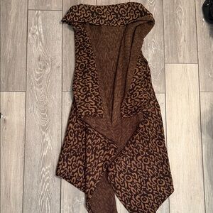 Leopard Print Brown Women's Top